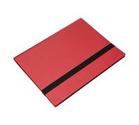 Milageto Álbum de Coleccionismo con 9 Bolsillos Carpeta para Tarjetas Archivador Portatarjetas Fundas Rígidas de PP Que Evitan Dobleces Y Rayaduras Carga Later, Rojo