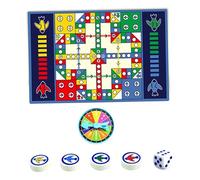 Milageto Alfombra del juego de checker volador, juego de ajedrez de juego volador y tocadiscos dados, 180x120x0.3cm