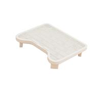 Milageto Alfombrilla para de Gatos, rampa para Caja de elevada, Resistente y de fácil Limpieza, Taburete con Pedales para Interiores, para Gatitos, Blanco