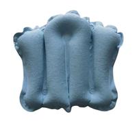 Milageto Almohada de baño inflable, cómoda y resistente al agua, almohada de apoyo para el cuello y los hombros, ayuda para el baño en y el hogar, Azul