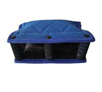 Milageto Almohada de para Entrenamiento Canino Almohadilla Cojín Mordedor Herramienta de Adiestramiento con Yute Acolchado y Espuma Resistente para Mejorar, Azul