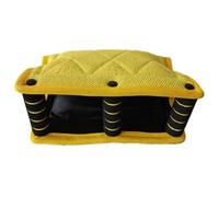 Milageto Almohada de para Entrenamiento Canino Almohadilla Cojín Mordedor Herramienta de Adiestramiento con Yute Acolchado y Espuma Resistente para Mejorar, Amarillo