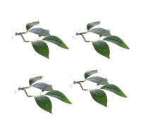 Milageto Almohadilla de Hojas para Peces Betta, decoración práctica y cómoda para, con Ventosa, Que un hábitat para Descansar y esconderse, 4 Piezas