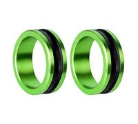 Milageto Anillo de línea de Pesca de aleación de Aluminio, Resistente Anillo de bobinado de Alambre, Herramienta de Pesca, Agarre Antideslizante, cómodo y, 2 Piezas Verdes
