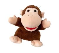 Milageto Animal Hand Puppet Títere de Peluche Móvil Figura de Animal Suave para Fomentar Habilidades Motoras y Comunicación Adecuado para Juegos, Mono