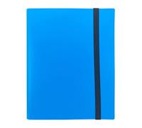 Milageto Archivador de Tarjetas Libro con 9 Bolsillos Y 360 Ranuras Material PP Resistente Fácil Transporte Protector de Esquinas Adecuado para Uso Profesional, Azul
