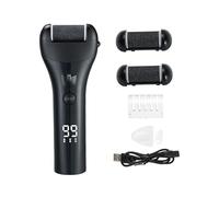 Milageto Archivo de pie eléctrico, removedor de piel dura de pantalla digital portátil para antiguos, 6pcs Negro