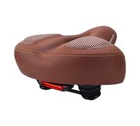 Milageto Asiento de Bicicleta Cojín Confort Almohadilla Sin Nariz Absorbente Transpirable Impermeable Adecuado para Hombres Mujeres Paseos Bicicleta MT, marrón con luz