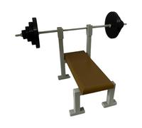 Milageto Banco Plano con Barra de Pesas a Escala 1:12, Modelo para Juego de simulación de Figura de acción de 6'', decoración de casa de muñecas en