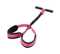 Milageto Banda de Resistencia para Pedales, reposapiés, Cuerda de tracción para Interiores, Ejercicio de Abdominales, Cuerda de tensión para Abdominales, Rosa