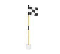Milageto Bandera de Golf para Putting Green con Hoyo Copa Asta Ajustable y Banderín Desmontable Conveniente para Entrenamiento en Césped y Oficina, Negro