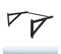 Milageto Barra de de Pared Barra de Tracción Estación de Musculación Barra Fija para Peso Corporal Estructura Soldada Acero con Placa Base de 4 Mm Empuñaduras, Negro, 100 Cm