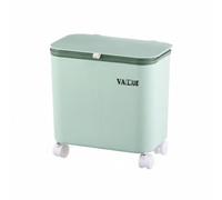 Milageto Basurero de Cocina Adaptado a Espacios Estrechos Separación de Residuos Húmedos y Secos Estantes Inferiores para Suministros del Hogar Movimiento, Verde