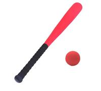 Milageto Bate de Béisbol Suave Juego de Bate Infantil de Espuma Y Bola Material EVA PVC Suave para Principiantes Adecuado para Diversión Familiar en, Rojo