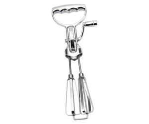 Milageto Batidora de huevos manual con, práctica, fácil de usar, profesional, de doble cabezal, de acero inoxidable, herramienta de cocina, mezcladora