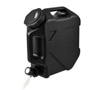 Milageto Bidón Agua Potable con Asa | sellado, pósito Almacenamiento Agua con Tapón enroscado, Ergonómico, para Viajes por, Negro