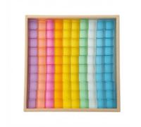 Milageto Bloques Acrílico con Banja Sensorial Juego Bloques Construcción Acrílicos Apilables Cubos Construcción para Educadores, Style to 2