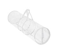 Milageto Bolsa de almacenamiento de papel de regalo navideño transparente para envolver regalos y cintas, organizador de papel de regalo de PVC para fiestas, Blanco