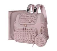 Milageto Bolsa de pañales Mochila portátil Resistente al Desgaste Versátil Impermeable para Viajes de bebé, Rosa