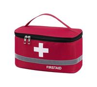 Milageto Bolsa de vacía, estuche de almacenamiento de emergencia con asa, bolsa médica de viaje para viajes, trabajo, coche y senderismo, L Red