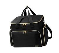 Milageto Bolsa organizadora de de uñas con separadores, portátil, de doble capa, para accesorios de manicura y aceites esenciales. Ideal para viajes.