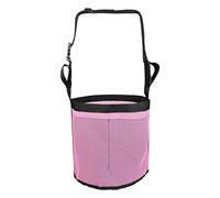 Milageto Bolsa para de Caballo con Cierre Rápido Y Correa Ajustable Accesorio de Almacenamiento de Resistente Malla Transpirable Y Diseño Antigoteo, Rosado