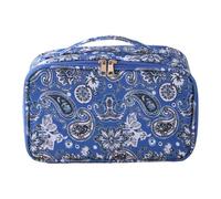 Milageto Bolsa vacía para Guardar fichas de Mahjong Americano, Organizador de Accesorios de Mahjong con asa, Estuche de Viaje para Familiares y Amigos, Azul