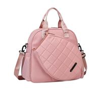 Milageto Bolso Bandolera Multifuncional para Raquetas de Tenis, Resistente al Agua, con Correa para el Hombro, Bolso de Mano portátil para Raquetas de Tenis, Rosa
