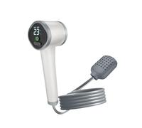 Milageto Bomba de Ducha para Campamento al Aire Libre, Recargable por USB, con Pantalla LED Inteligente, práctica Bomba de Ducha eléctrica para baño al Aire