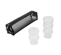 Milageto Botellas de condimentos para Acampada, tarros de Especias portátiles, contenedores de Especias Transparentes apilables con Bolsa de Transporte para