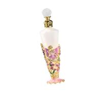 Milageto Botellas de perfume de vidrio vintage, rellenables, botella de viaje de vidrio con forma de flor de ángel, portátil, decorativa, vacía, para recuerdo, Style B
