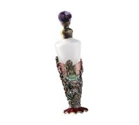 Milageto Botellas de perfume de vidrio vintage, rellenables, botella de viaje de vidrio con forma de flor de ángel, portátil, decorativa, vacía, para recuerdo, Style C