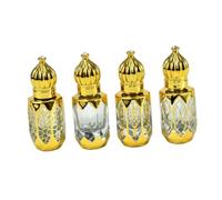 Milageto Botellas de vidrio con, contenedor vacío, portátil, rellenable, dispensador de perfume con, para salón, mujeres y hogar, 4 Piezas 6.8 X 2.5