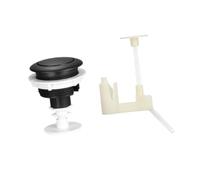 Milageto Botón de descarga del tanque de agua del inodoro, repuesto de piezas de reparación, práctico botón pulsador redondo para inodoro, accesorios para baño, Negro