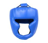Milageto Boxing Headgear Guardia Facial Acolchado Transpirable Equipo Profesional de Sparring Protección Material PU Adecuado para Kickboxing Taekwond, Niños Azul