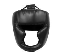 Milageto Boxing Headgear Guardia Facial Acolchado Transpirable Equipo Profesional de Sparring Protección Material PU Adecuado para Kickboxing Taekwond, Adulto Negro