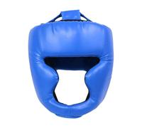 Milageto Boxing Headgear Guardia Facial Acolchado Transpirable Equipo Profesional de Sparring Protección Material PU Adecuado para Kickboxing Taekwond, Adulto Azul