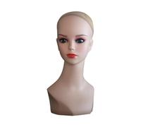 Milageto Cabeza de maniquí femenino, Manikin Head Exhib Multipurpose ligero con lata de pelucas de maquillaje para joyas de sombrero de collar