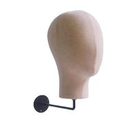 Milageto Cabeza de maniquí infantil de montaje en pared, modelo de 9,4 pulgadas de alto, accesorios versátiles, soporte para gorra y sombrero para barbería,