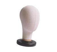 Milageto Cabeza de maniquí para hacer peluca, soporte de exhibición para sombrero con Base, modelo de cabeza de maniquí para salón de belleza o tienda de, negro