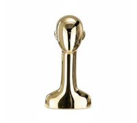 Milageto Cabeza de Maniquí Soporte Expositor Busto con Base Sólida de Cuello Hombros Superficie Pulida Brillante para Mostrar, Dorado, Cuello Largo