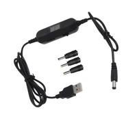 Milageto Cable Adaptador conversor de Voltaje USB de 5 1,2 V, Pantalla LED, regulador de Potencia para Luces de Coche, Ventiladores de Luces LED, con 3 Conectores