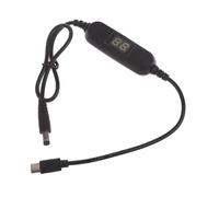 Milageto Cable conversor de Voltaje Tipo C de 5 1,2 V con Salida Ajustable, Adaptador de Pantalla LED de 50 cm para Juguetes y Relojes.