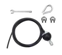Milageto Cable de Repuesto para Gimnasio, Cuerda de Alambre de Acero de 6 mm de diámetro, polea de Fitness, Accesorios para máquinas de poleas para, 3.5 M