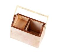 Milageto Caja de herramientas para casa de muñecas, decoración de casa de muñecas para niños, juguetes de simulación de madera para hacer mismo, mini