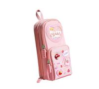 Milageto Caja de lápices Caja de lápiz multifunción Decoración de Bolsas Creativas de de Almacenamiento de Bolsas para Estudiantes Suministros, Rosa Y Niña