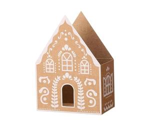 Milageto Caja de navideña, Suministros para Fiestas, Recuerdo de Fiesta, Papel, casa de Jengibre portátil, contenedor de Regalo para Granos de café,