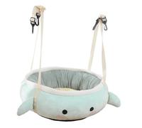Milageto Cama para Gato Hamaca Colgante Nido Columpio Ajustable Material Suave y Resistente Adecuada para Mascotas Pequeñas y Uso en Interiores Exteriores, Dinosaurio Pequeño