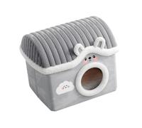 Milageto Cama para Gatos, Cama para Mascotas, Invierno, extraíble, cómoda, Suave, con Base Antideslizante, escondite para Gatitos, Cueva para Gatos, Gris, L
