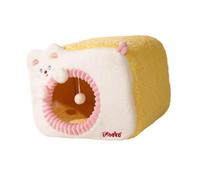 Milageto Cama para Mascotas, Cueva para Gatos, práctica casa con Pelota de Juguete Colgante, Nido para Gatos, Cama para Dormir para Cachorros, Perros pequeños, Rosa XL